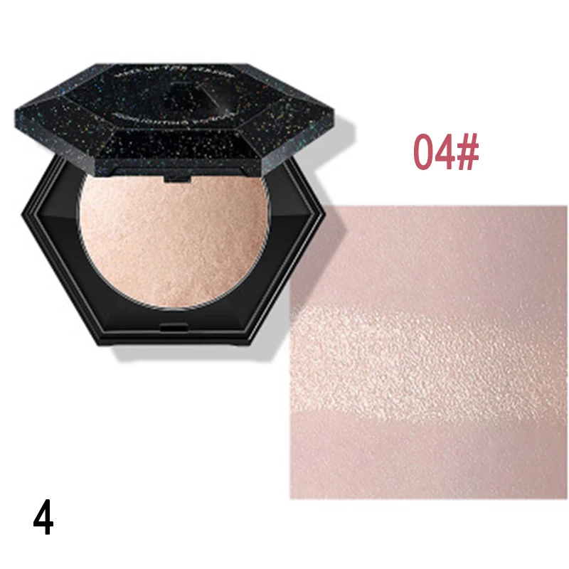 Макияж хайлайтер сияющая блестящая пудра для осветления щек стерео
