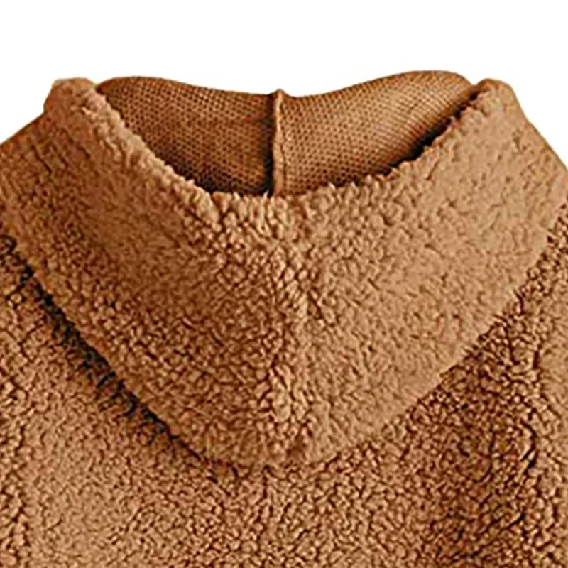 

2019 Women's Faux Fur Fuzzy Coat Full-Zip Hooded Jacket Cropped Sweatshirts Female Winter Warm Hoodies Outwear Coat Women*