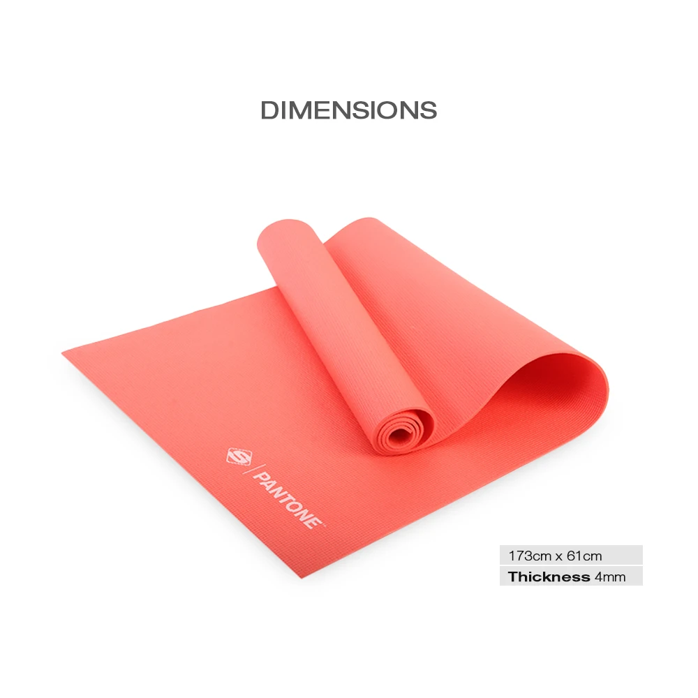Pantone SPK8882 ПВХ коврик для йоги толщина 4 мм для старших любителей Яги 3 цвета мягкая для фитнеса Бодибилдинг йога коврики