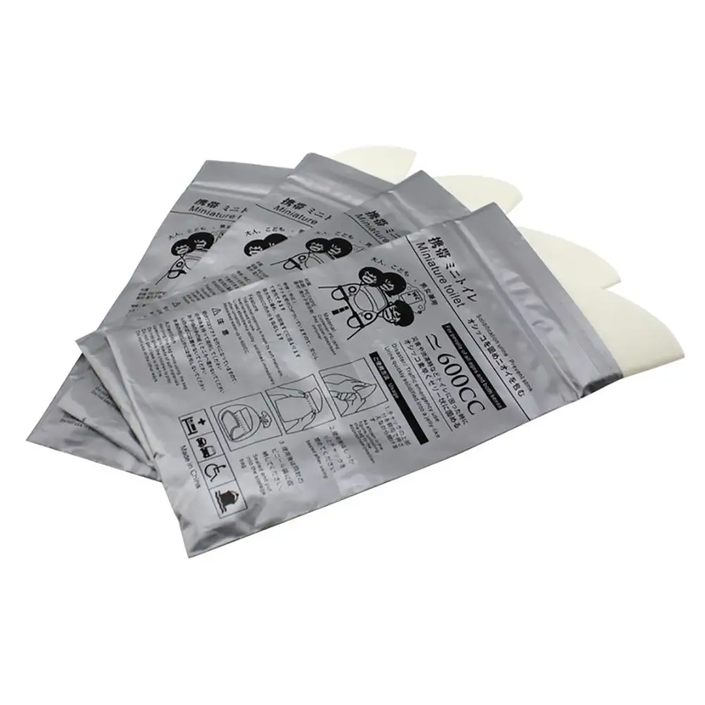 

4PCS/Pack Emergency Minitype Urine Bag Portable Mobile Toilet Car Vomit Bag Urinal Toilet Bag 600ML For Toilet Car