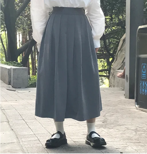 Винтажная Женская юбка в японском стиле новая весенняя плиссированная