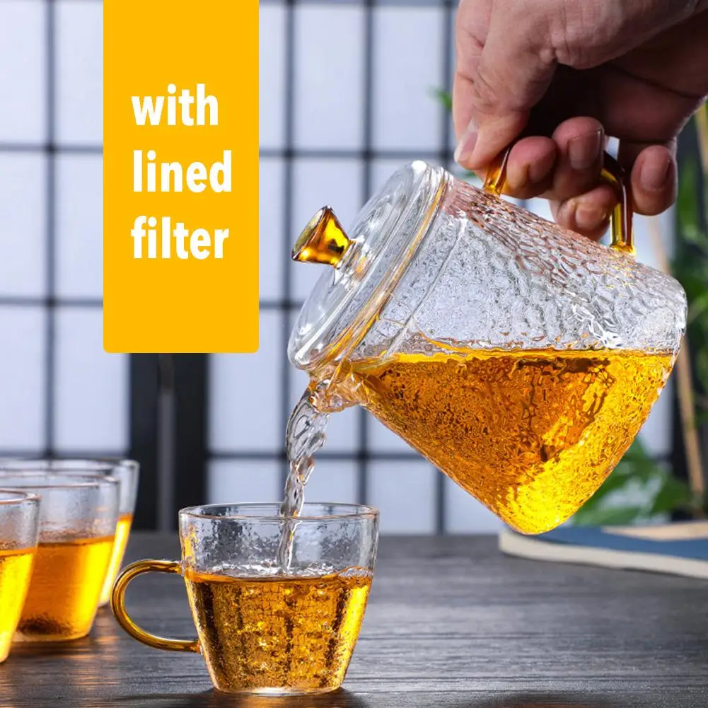 Высокая ручная работа термостойкий боросиликатный стеклянный толстый чайник с