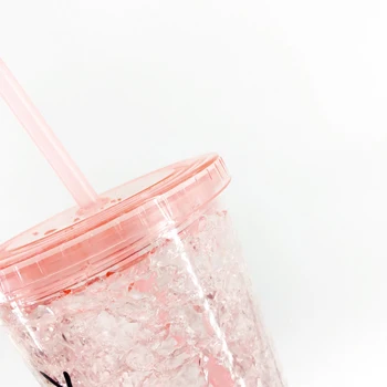 Тумблеры с крышками 16 унций цветные акриловые многоразовые чашки и соломинкой