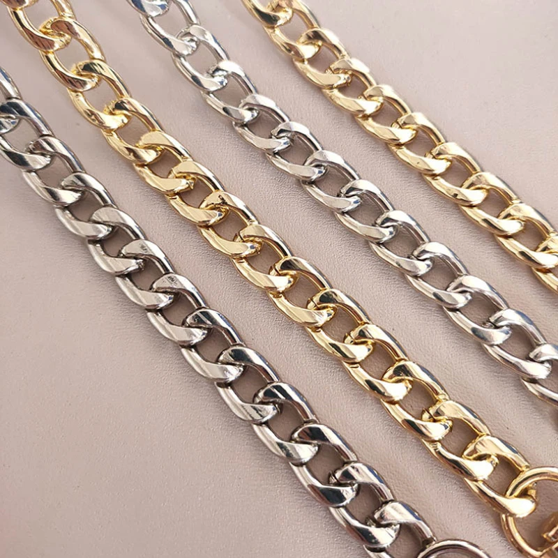 

120cm Women Metal Purse Chain Strap Handle Replacement For DIY Handbag Shoulder Crossbody Bag Chain Accessories Gold/Silver