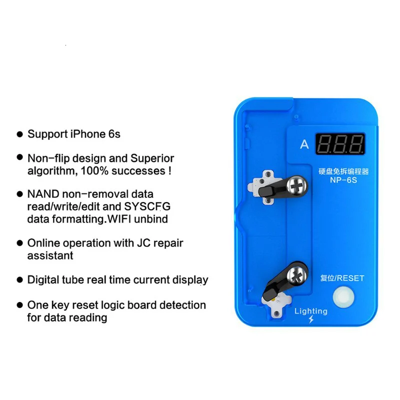 JC NAND Программист без удаления для iPhone 6S/6SP/7G/7 P/8G/8 P/X/XR/XS MAX HD чтение/запись/правка и SYSCFG данные форматирования