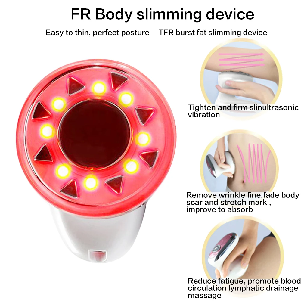 Beste Rf Echografie Cavitatie Ems Lichaam Vermagering Gewichtsverlies Anti-Cellulite Galvanische Infrarood Ultrasone Vet Brander Massager