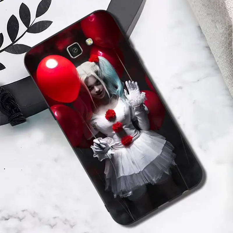 

TOPLBPCS Harry Quinn Harlequin girl Soft black Phone Case for Samsung J6 J7 J2 J5 prime J4 J7 J8 2016 2017 2018 DUO core neo
