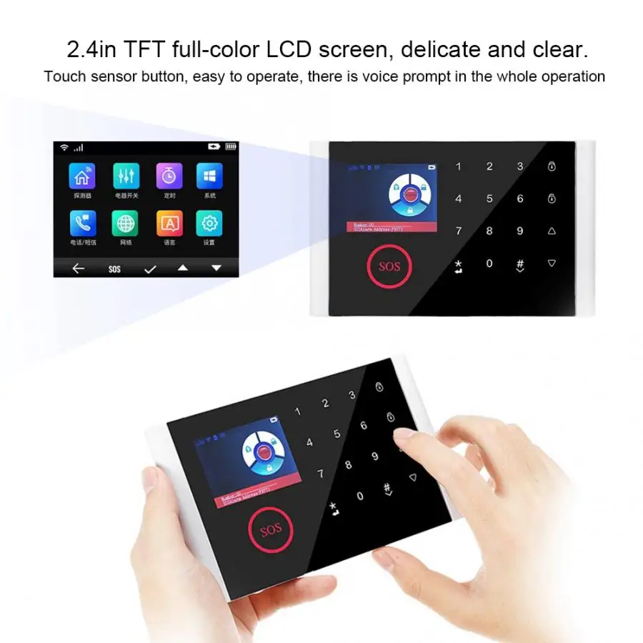 Alarm system for home WIFI GSM GPRS Home Burglar Intruder Touch Sensor Security System Accessories Anti-theft | Безопасность и