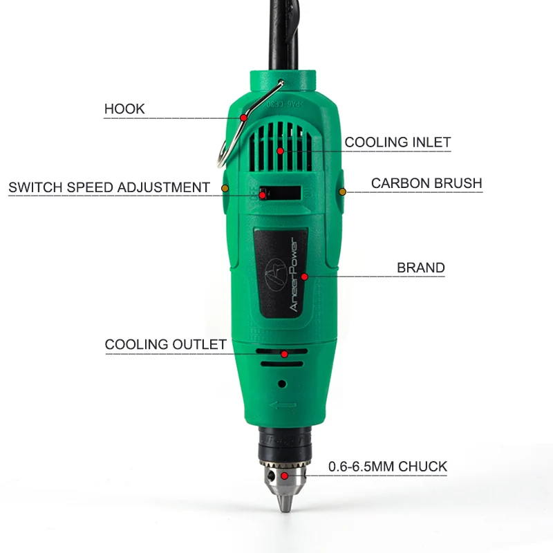 260W Style Mini DIY Electric Drill Engraver 5 Position Variable Speed For Dremel Rotary Tools Cutting Grinder Etc | Инструменты