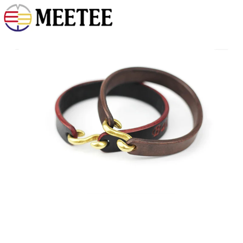 5 предметов в партии 20 штук Meetee Чистый медный крюк S Форма твердой латуни пряжки