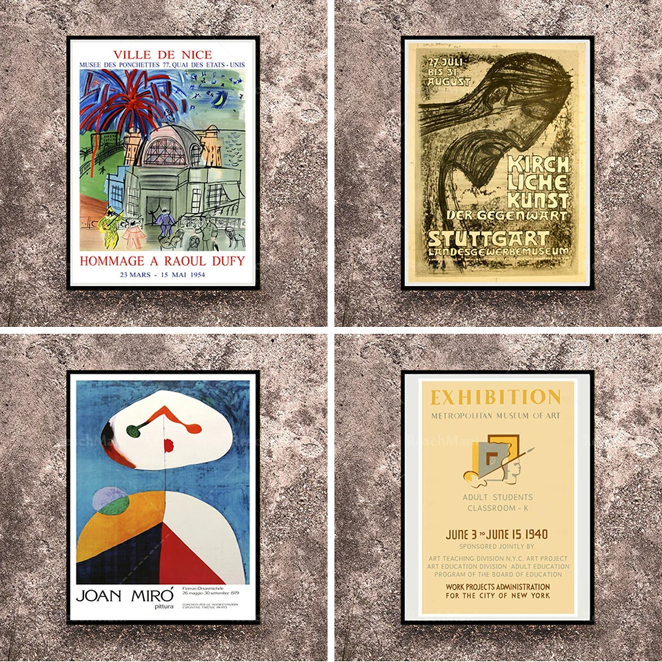 

Reprint of a 1952 Vintage German exhibition Poster for works by Kunst