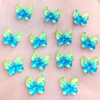 wholesale 600pcs 10mm acrylic colorful butterfly flat back rhinestone crystal appliques diy wedding accessories craft hb22