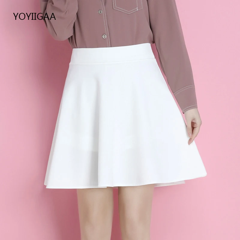 

Elastic Waist Women's Skirts Summer A-Line Woman Pleated Skirt Harajuku Sweet Female Mini Skirts Fashion Chic Girls Dance Skirt