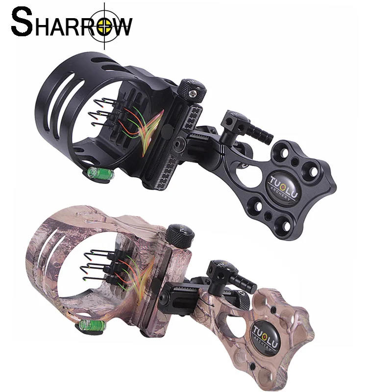 

1pc Archery Compound Bow Sight 5 Pin Micro-Adjust CNC Aluminum Alloy Machined Target Aiming Shooting Hunting Accessories