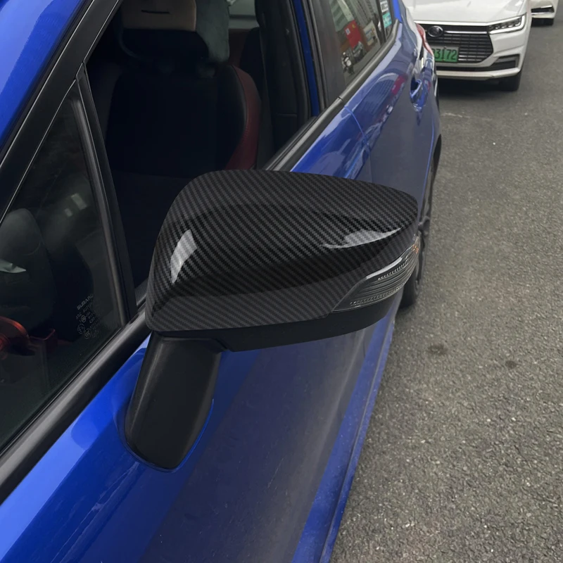 

For Subaru WRX STi 2014-2021 Carbon Style Rear View Mirror With Turn Signal Light Sticker Decoration Cover Trim Car Styling