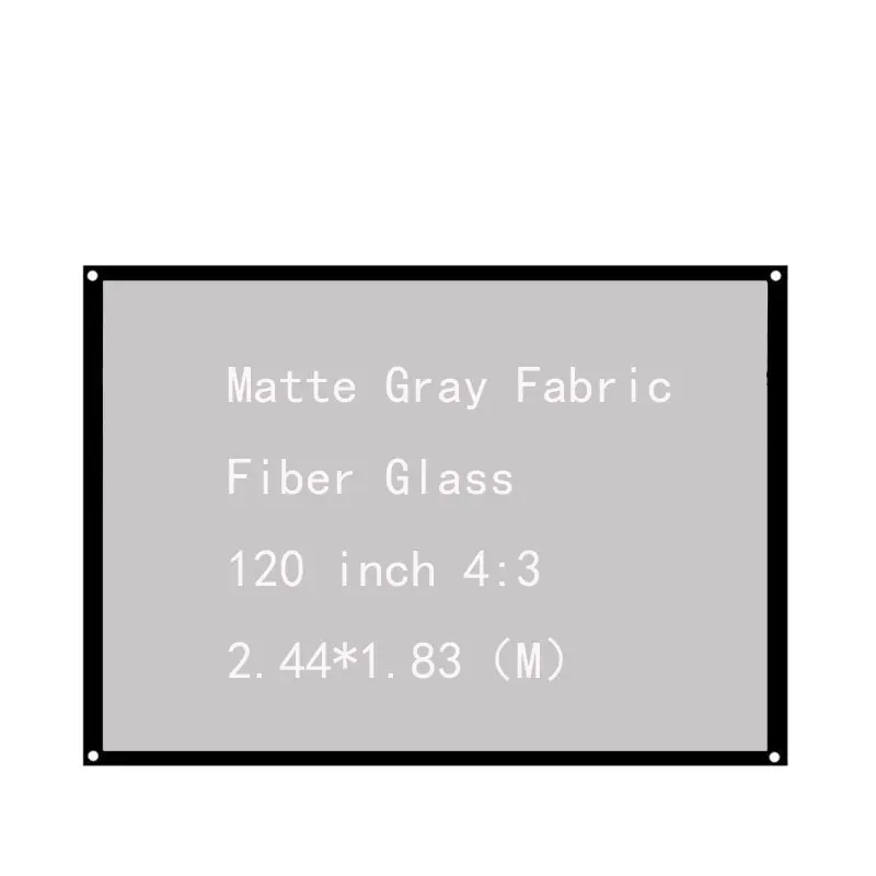 Матово серое стекловолокно Thinyou 120 дюймов экран для проектора 4:3 домашнего