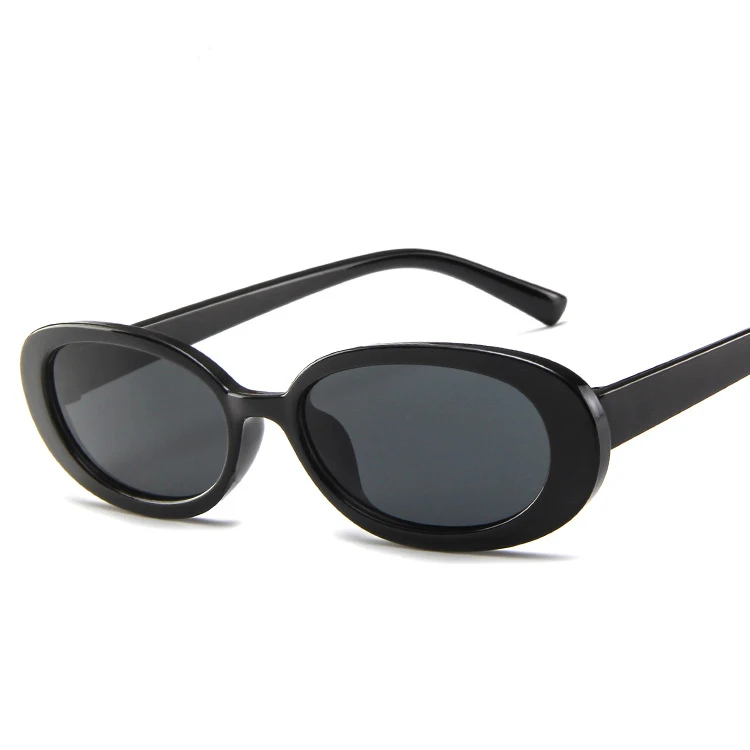 

New Cow Elliptical Frame Sunglasses Women Stylish Accesorries Sun Block Sunglasses Fashion Small Frame Dress Collocation Y2K
