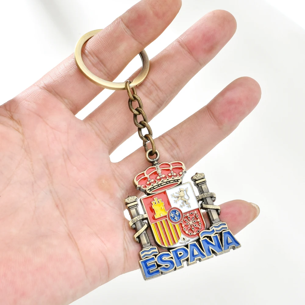 Vicney новейшая испанская эмблема брелок синий цвет ESPANA винтажный стильный брелок для мужчин и женщин Испания сувенир из поездки подарок другу