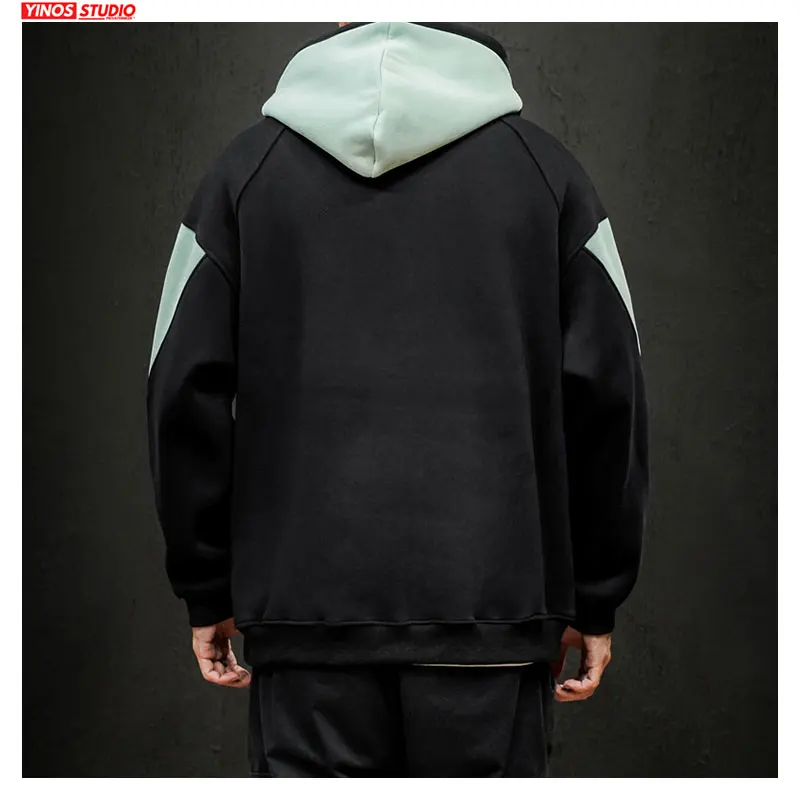 Прямая поставка теплая хлопковая верхняя одежда с карманами пуловер Осенняя