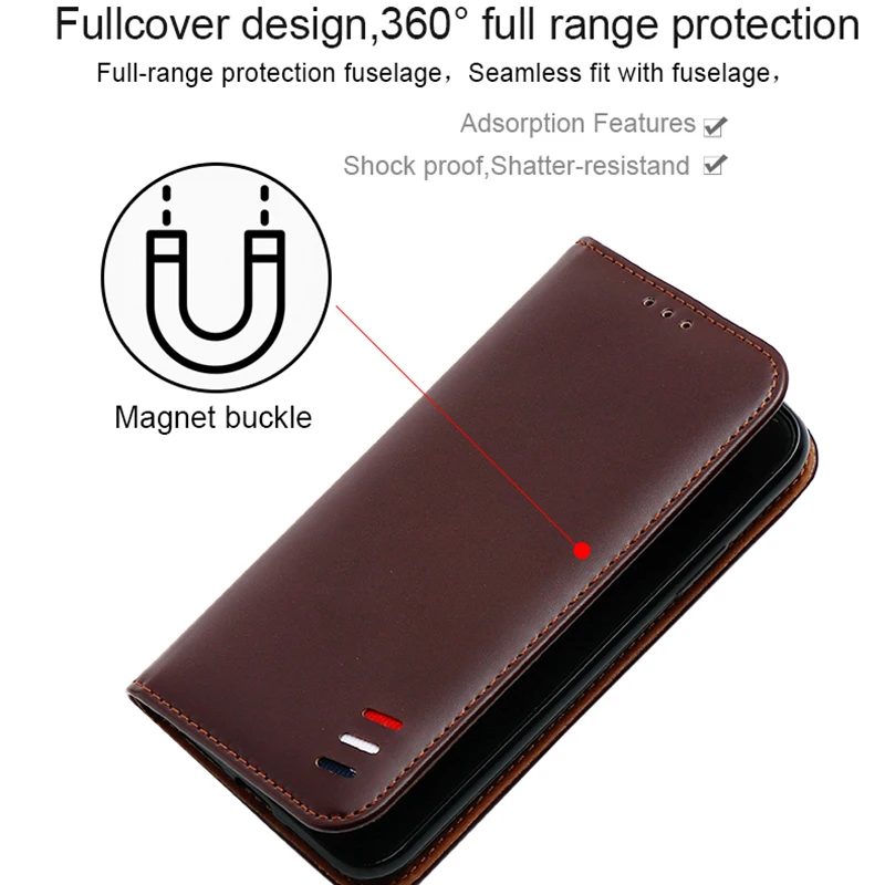 Кожаный магнитный чехол-книжка для Redmi 8 8A Note T Pro противоударный чехол телефона