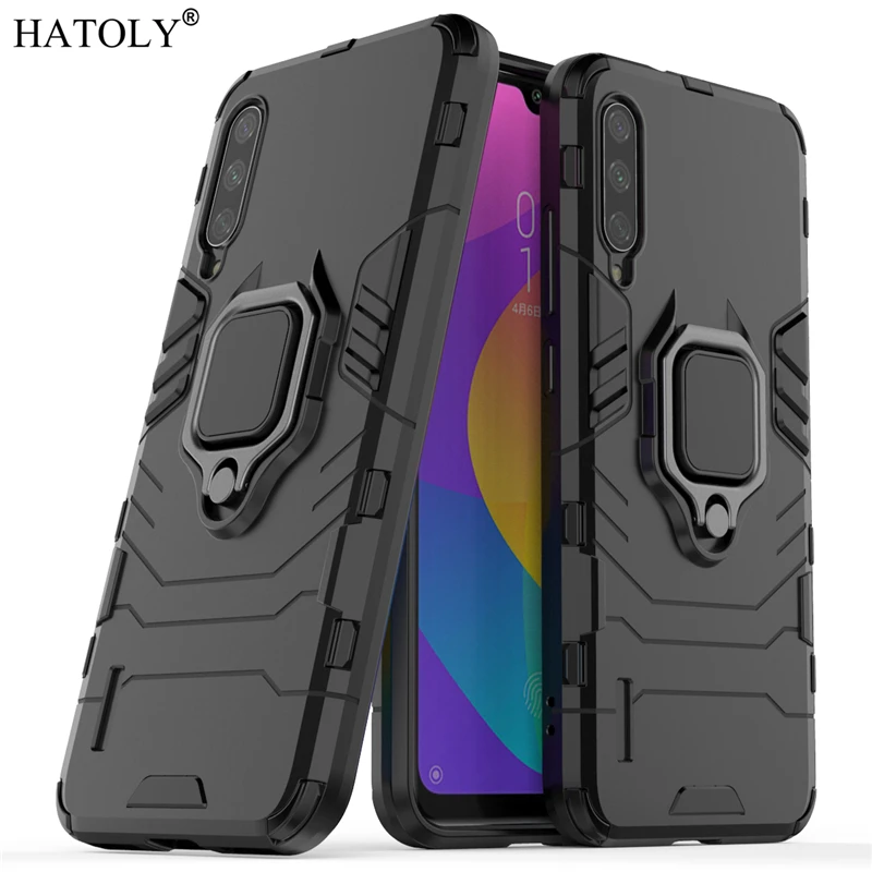 

For Xiaomi Mi CC9e Case Cover for Xiaomi Mi CC9e A3 Finger Ring Rubber PC Shell Hard Armor Back Phone Case For Xiaomi Mi CC9e