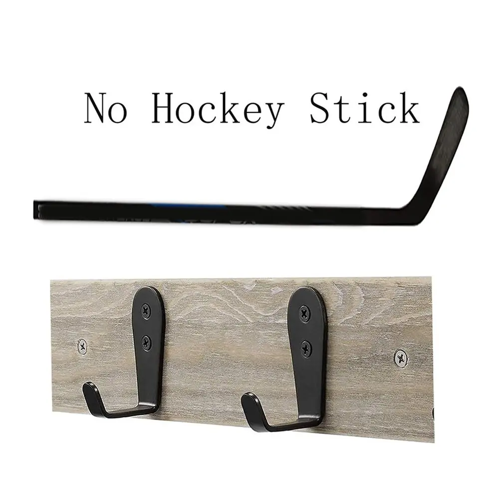 

2 Pairs Multifunctional Wall Mounted Hockey Stick Holder Golf Stick Display Rack Bracket Coat Hat Wall Hooks