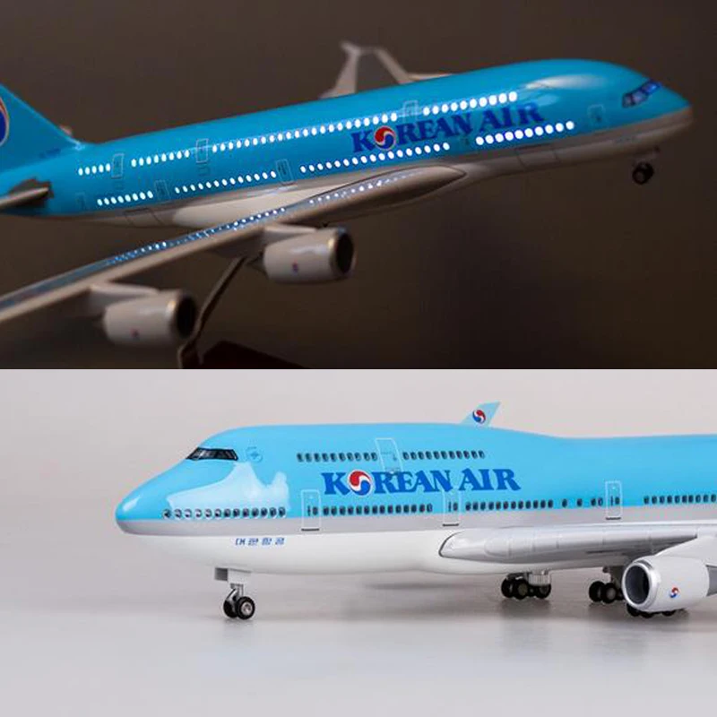 Модель самолета Boeing B747 A380 в масштабе 1/150 47 см модель с колесами светильник из