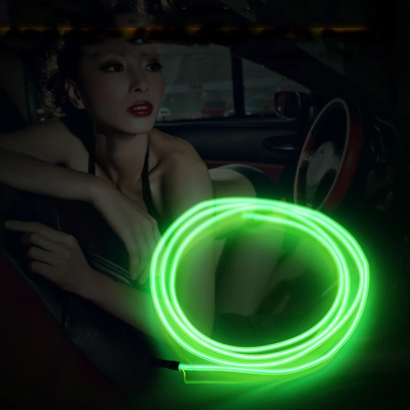 08 5m car interior accessories atmosphere lamp EL cold light line with USB DIY Decorative Dash board Console Door LED Ambient Light - Название цвета: 08
