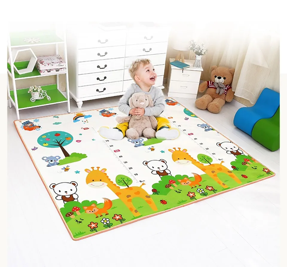 IMBABY Baby Play Mat Thick Crawling Mat Infants Puzzles Mat Cute Cartoon for Children Game Pad For Infants Educational Soft Mat