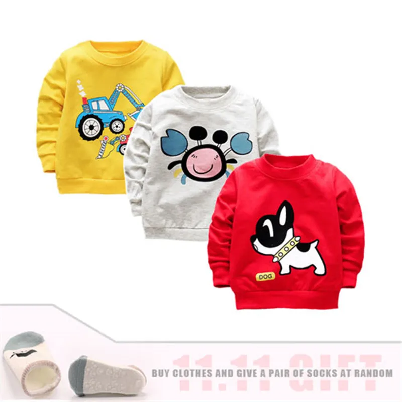 Хлопковая футболка с длинным рукавом 3 шт./лот для маленьких мальчиков |