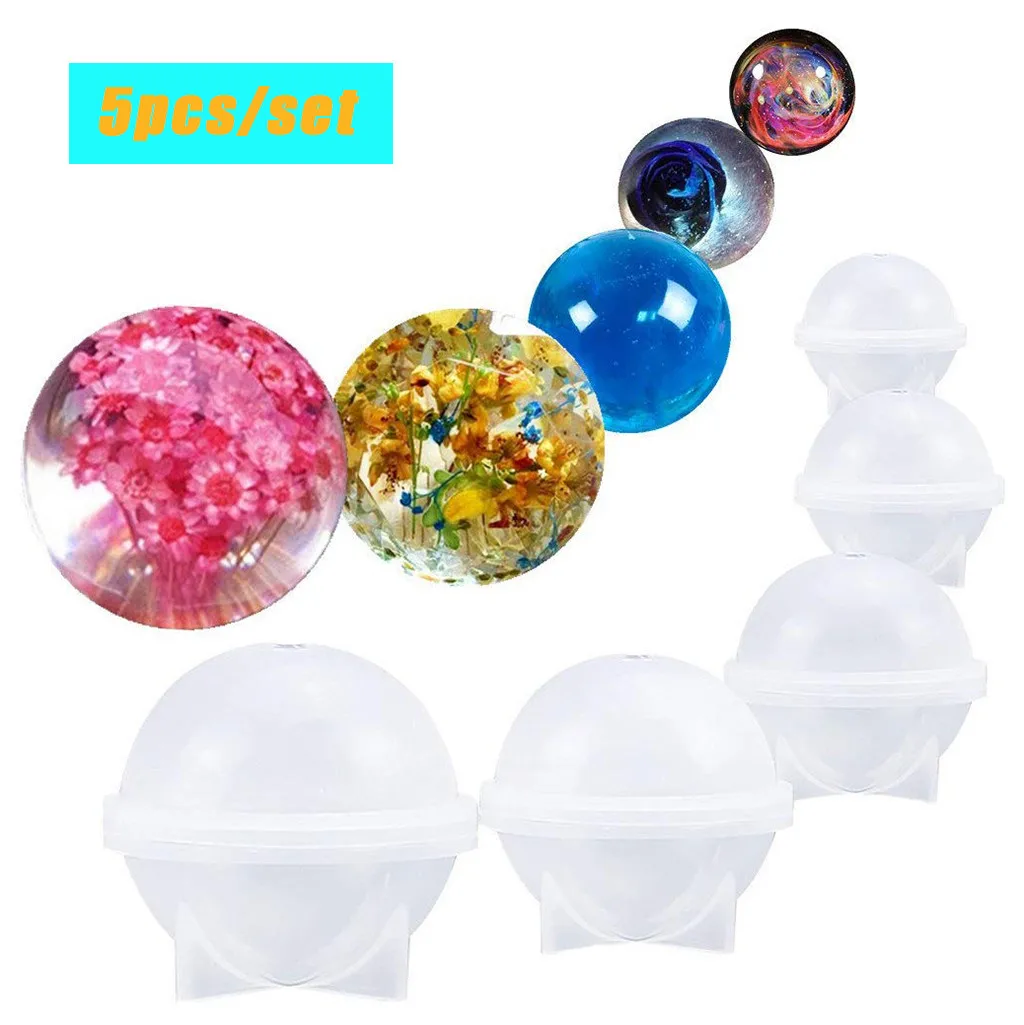 

Silicone Round Ball Silicone Mold Resin Flowers Pendant Mold For Epoxy Resin 3d Jewelry Diy Making Findings Components Crafts