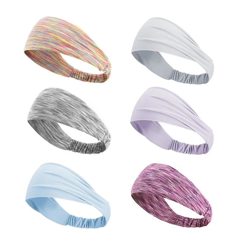 

Sport Headband For Running Yoga Sports Travel Fitness Elastic Wicking Workout Non Slip Multi Headbands Headscarf Fits Hot Sale 4