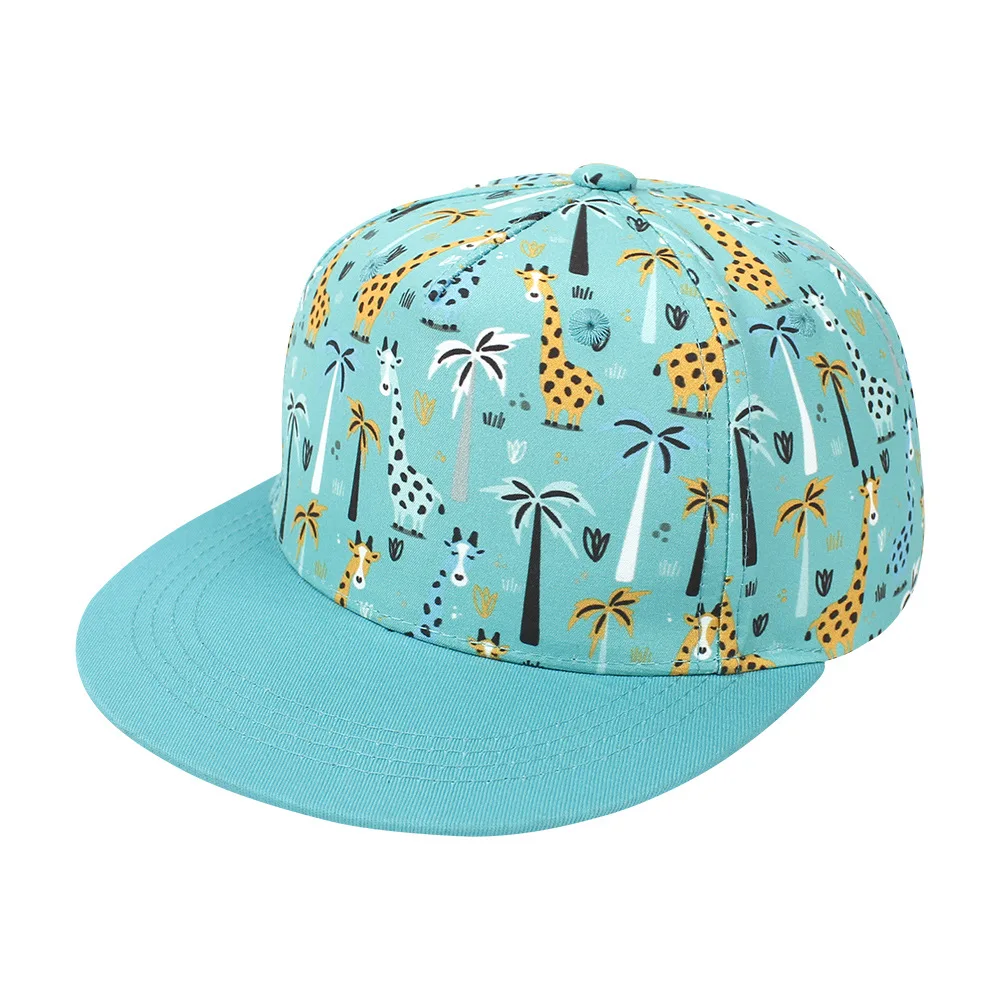 

Children Baseball Cap Breathable Kids Sun Hat Cartoon Print Dome Hats Boy Girl Hip Hop Cotton Snapback hat for 4-8 Years