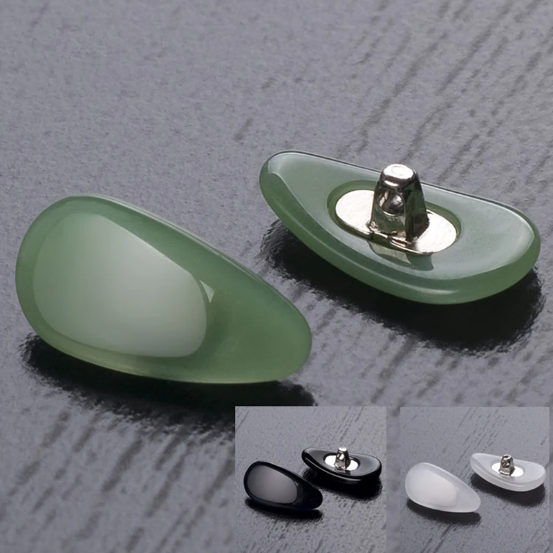 

Lymouko Imitation Jade Screw Clamp Nose Pads Jade Porcelain Bazoo Holds On Glasses Massage Health Care Anti-Slip Nose Pad