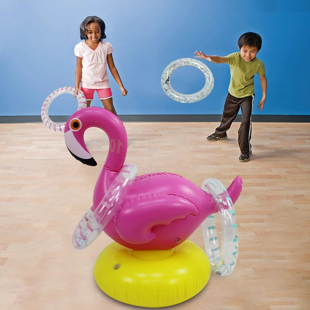 

Children Ring Toss Game Swimming Pool Throwing Ferrule Inflatable Toys Summer Water Beach Party Props Water Ring Throwing Toy