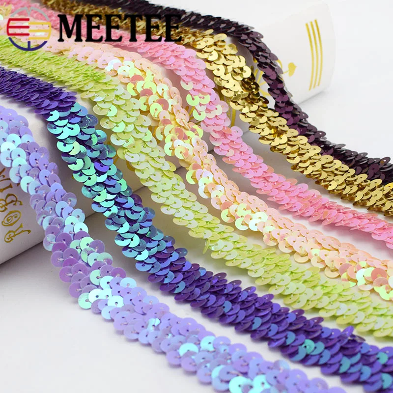 10 ярдов 2 см эластичные пайетки кружева ленты фурнитура стрейч ткань для сцены