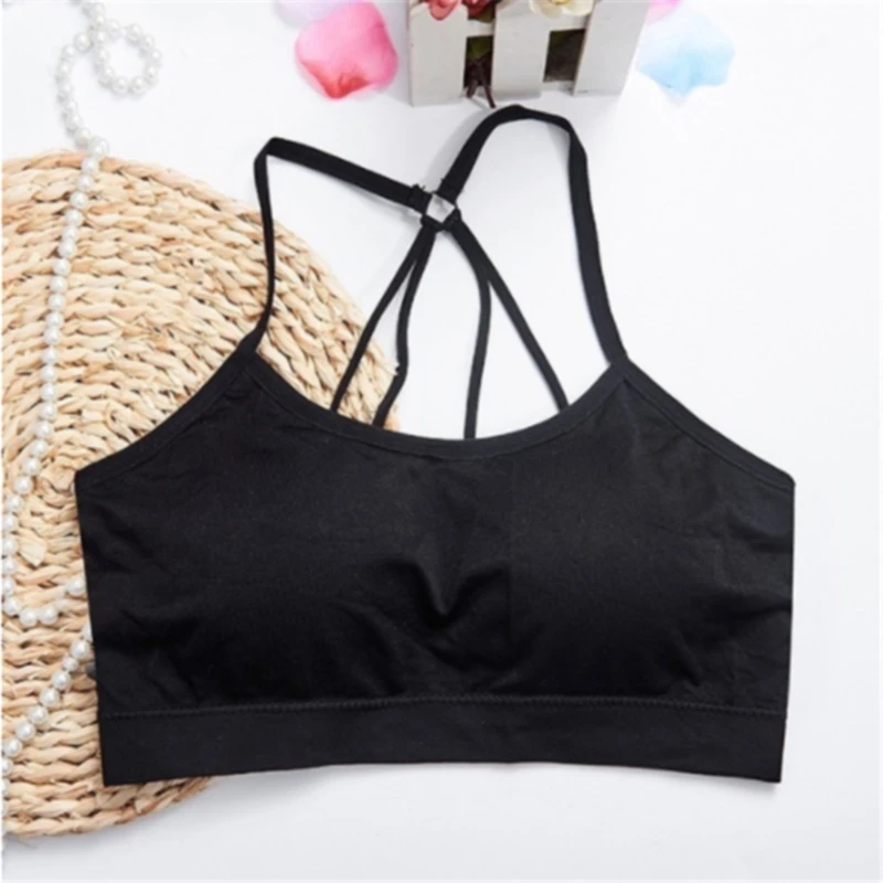 

Sexy Top For Fitness Women Push Up Cross Straps Running Gym Femme Active Wear Padded Underwear Tops Female