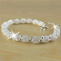 gorgeous gifts wedding bracelet jewelry bangle charm womens silver plated chain