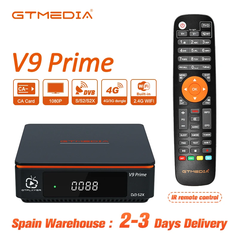 Новейший спутниковый ресивер GTMEDIA V9 Prime обновленный GT супер поддержка H.265 DVB S2 Ccam