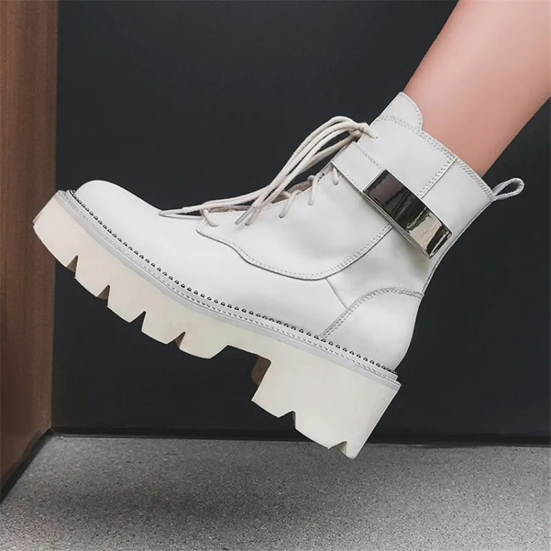 RASMEUP 2020 женские ботинки из натуральной кожи мотоциклетные ботильоны для женщин