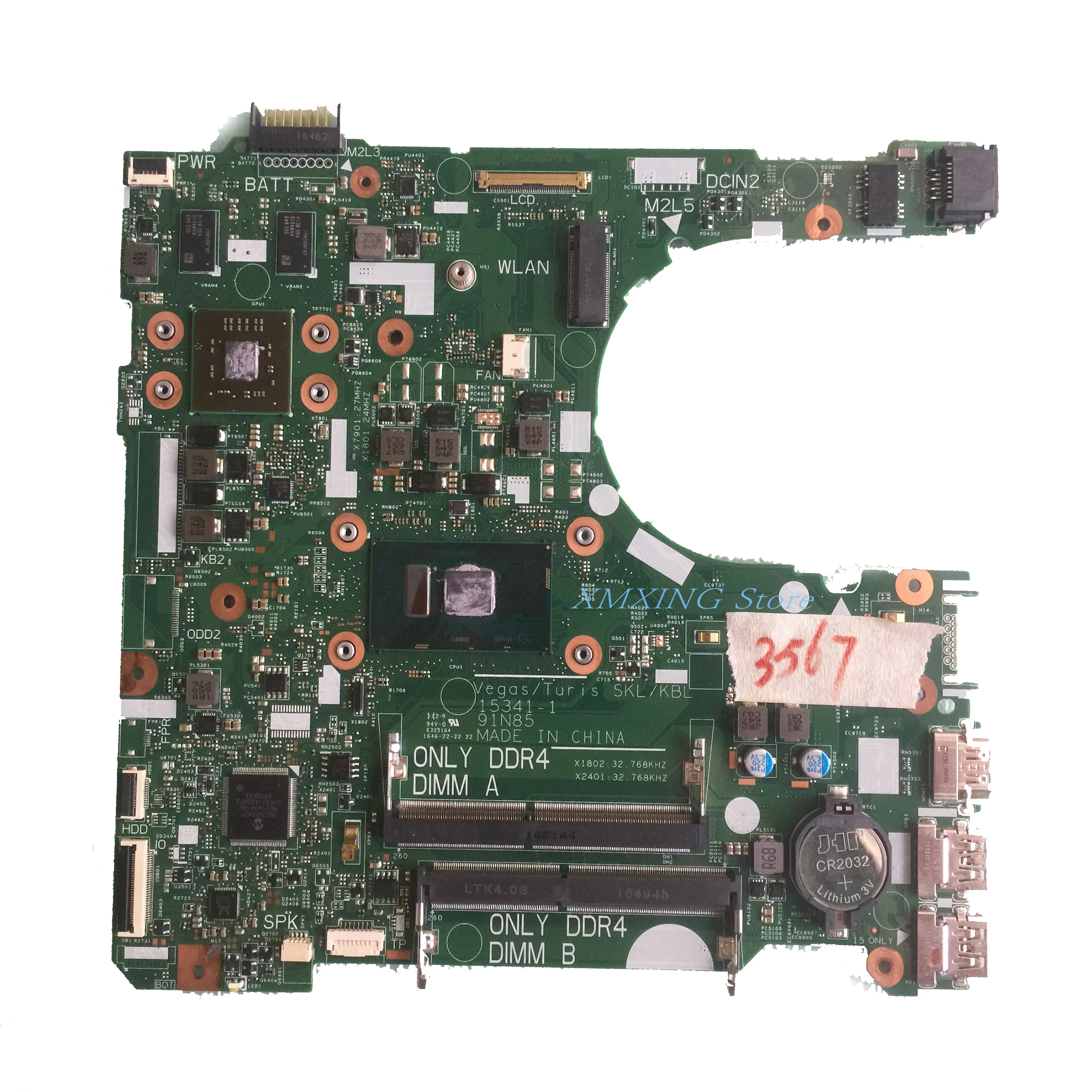 

FULCOL For DELL Latitude 3567 3467 Laptop Motherboard SR2UW I3-6006U CPU 15341-1 CN-0XT2G4 0XT2G4 XT2G4 Tested 100% work