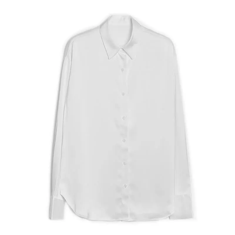 

Solid Shirt Women 2020 Autumn Casual Fashion New Style Temperament All match Turn Down Collar Full Sleeve Blouse P577