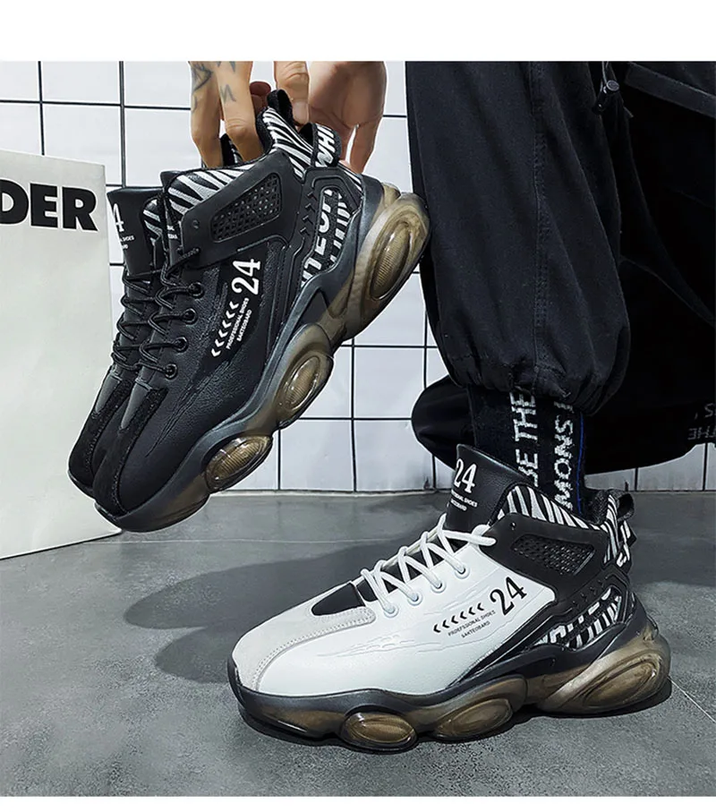 

Autumn and Winter New Breathable Men's Casual Sneakers Non-slip Comfortable Men's Fashion High-top Platform Shoes YX61