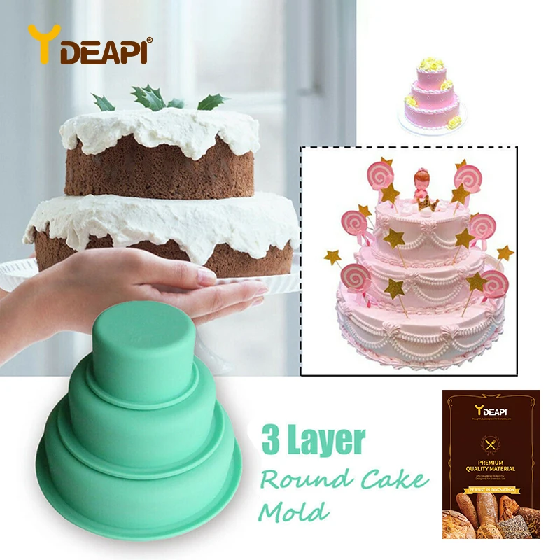 

YDEAPI Silicone Cake Mold Round Shape Rectangular Silicone Bread Pan Toast Bread Mold Cake Tray Mould Non-stick Baking Tools