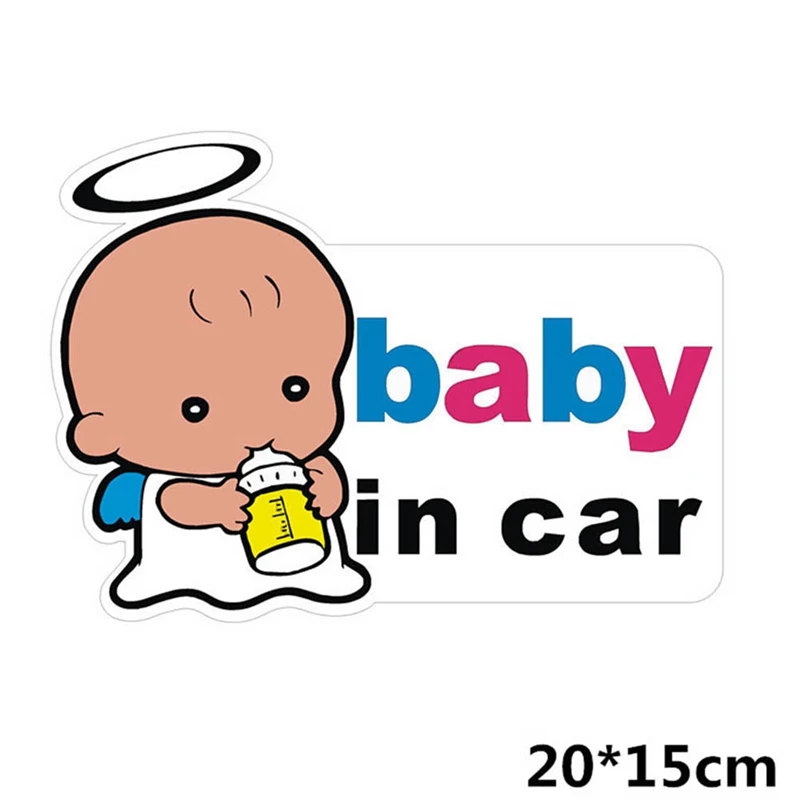 

Cartoon Baby In Car Baby on Board Auto Stickers for Rear Windshield Safety Sign Decal Auto Exterior Decoration Accessories