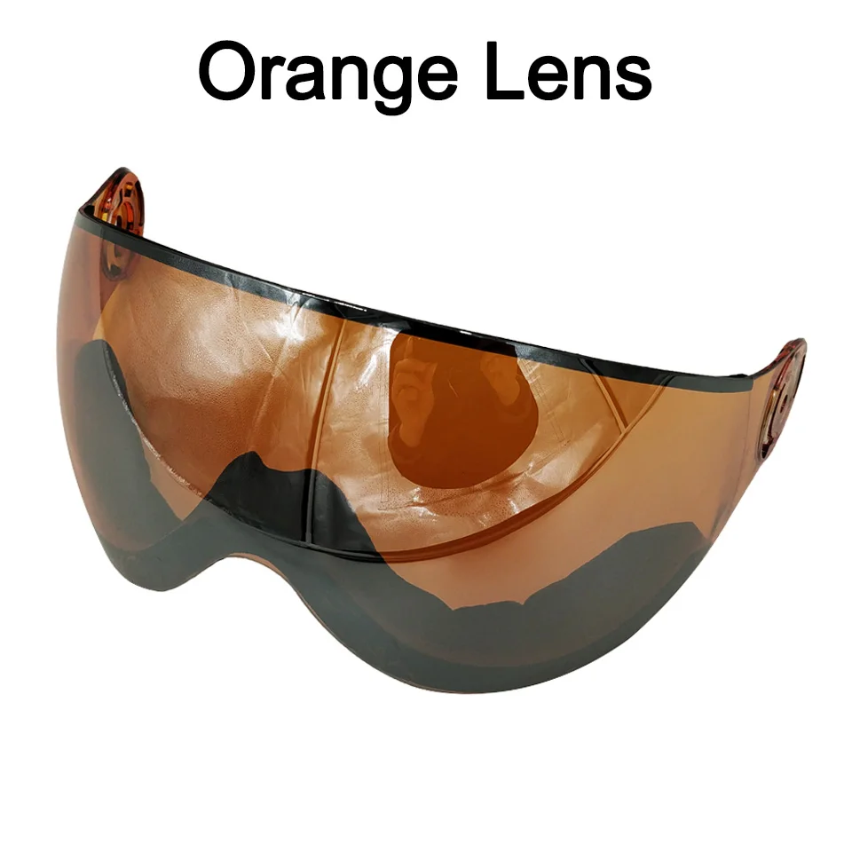 Orange Lens LOCLE лыжный шлем козырьки MS95 MS99 Многофункциональный ветронепроницаемый пылезащитный запасной объектив УФ-защита лыжный шлем Дополнительные линзы - Цвет: Orange Lens
