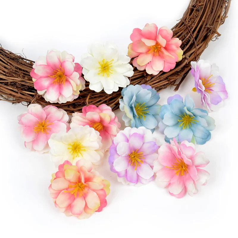 Искусственные цветочные головки ручной работы 5 шт. свадебное украшение для