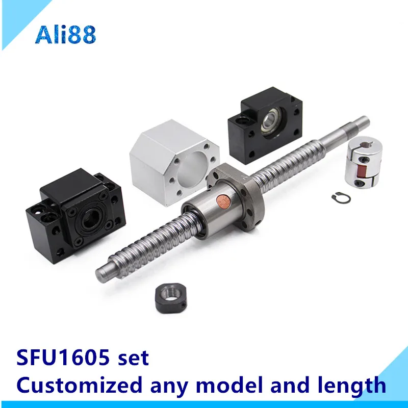 16 мм набор шариковых винтов: SFU1605 L150/200/250/300/350 с концом обработанным BKBF12 + RM1605