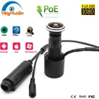 Vsightcam POE Power IP-камера с отверстием для дверного глазка 1,78 мм широкоугольный объектив рыбий глаз 1080P HD мини-глазок для видеонаблюдения
