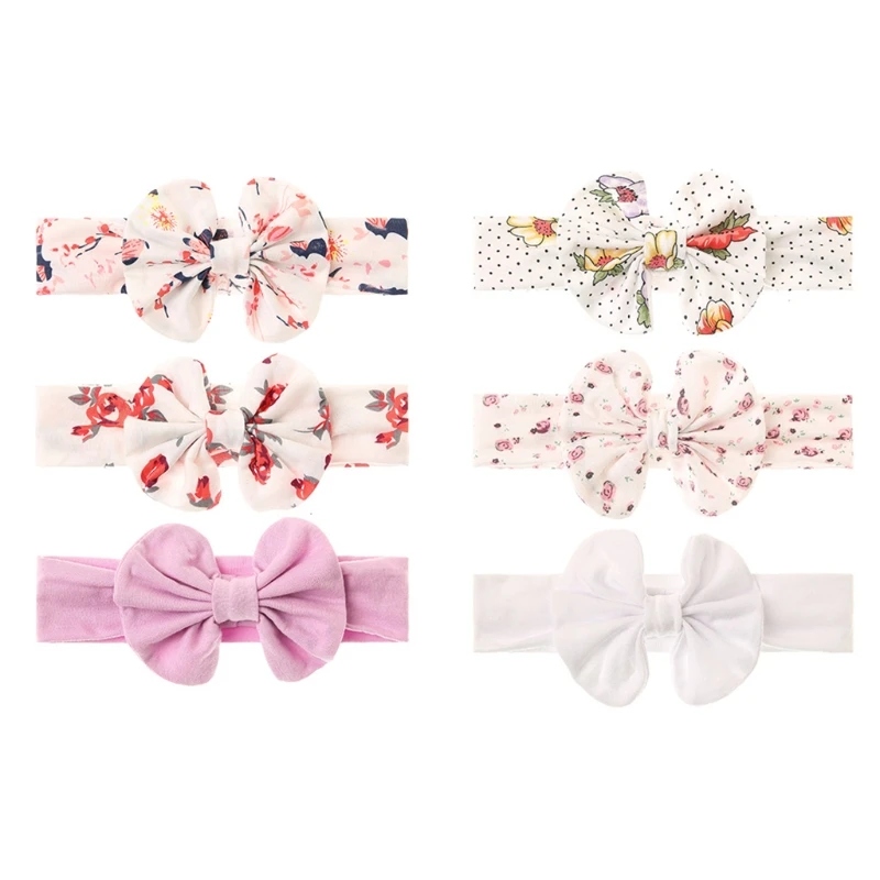 

3pcs/set Baby Hair Band Set For Girls Bow Elastic Headbands Turban Kids Headwear Baby Hair Accessories